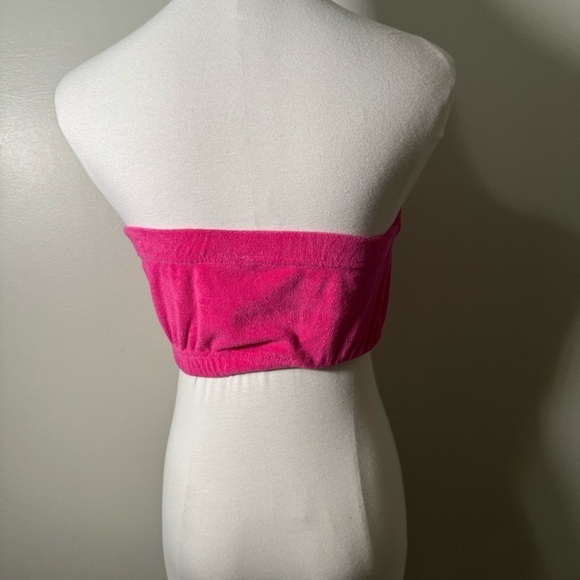 Playboy 90s inspired bling y2k velour rhinestone bandeau S - Picture 5 of 6